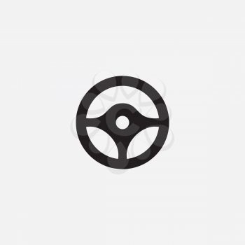 steering wheel symbol icon vector design