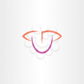 tongue and mouth logo icon symbol design element