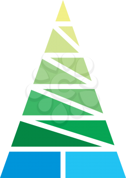 triangle christmas tree vector logo symbol 