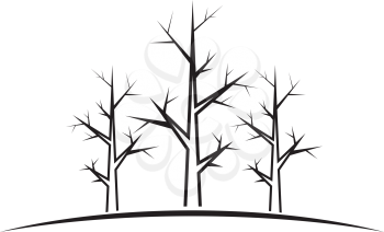 vector trees illustration black design 