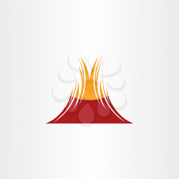 volcano vector symbol icon design 