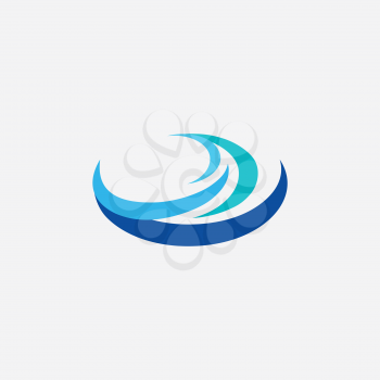 wave icon water logo design element