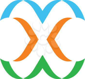 x logo stylized symbol sign design element