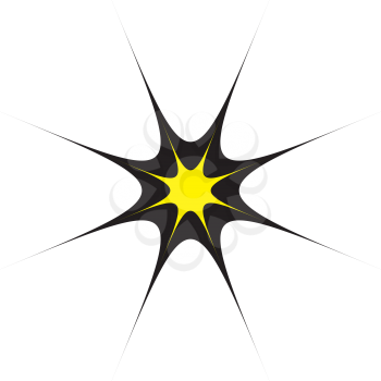 yellow star light vector logo icon design 