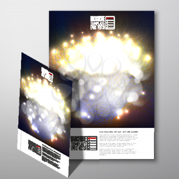 Blurry background with bokeh effect. Brochure, flyer or report for business, template vector.