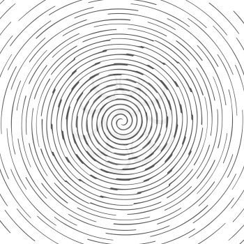 Abstract spiral design pattern. Circular, rotating background 