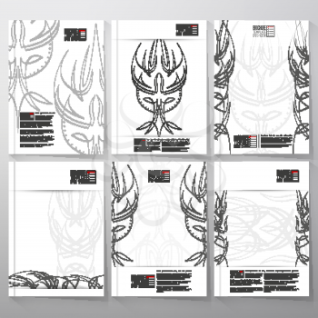Pinstripe design backgrounds. Brochure, flyer or report for business, template vector.