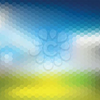 Abstract blurred background, abstract modern hexagonal template vector.