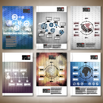 Hexagonal design infographic vectors. Brochure, flyer or report for business, templates vector.