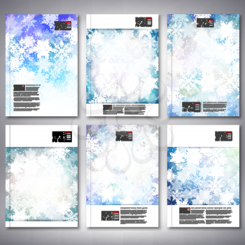 Abstract winter design background with snowflakes. Brochure, flyer or report for business, templates vector.