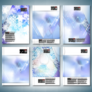 Abstract winter design background with snowflakes. Brochure, flyer or report for business, templates vector.