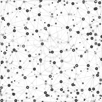 Molecule structure, gray background for communication, vector illustration.