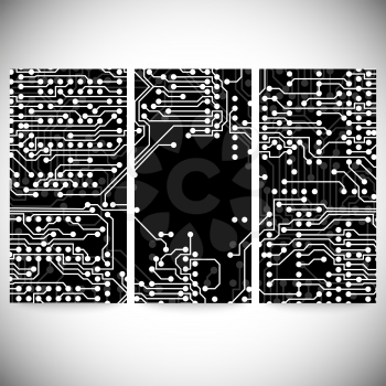Microchip background, electronic circuit, EPS10 vector illustration