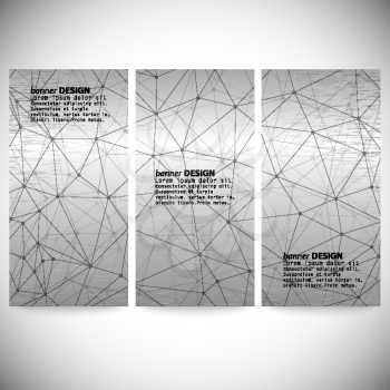 Set of vertical banners. Abstract gray background vector, illustration for communication.