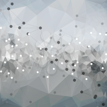 Molecule structure, background for communication, triangle design vector illustration.