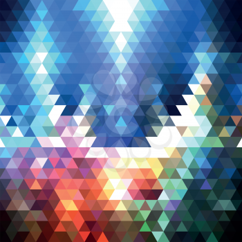 Colorful geometric background, abstract triangle pattern vector.