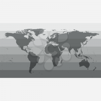 Gray World Map, dark design vector illustration