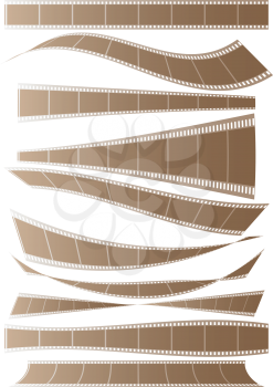 set of films pattern background vector illustration