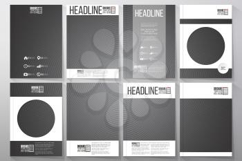 Business templates for brochure, flyer or booklet. Dark design, textured vector background.