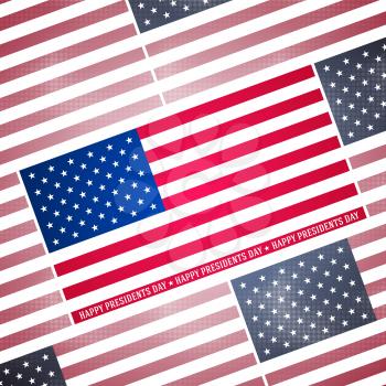 Presidents day background, abstract dotted poster with american flag, vector illustration.