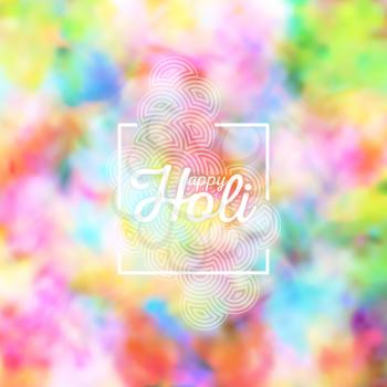 Colorful background for Holi celebration, vector illustration.