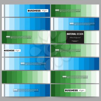 Set of modern vector banners. Abstract colorful business background, blue and green colors, modern stylish striped vector texture for your cover design.
