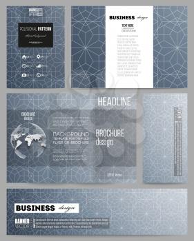 Set of business templates for presentation, brochure, flyer or booklet. Abstract floral business background, modern stylish vector texture