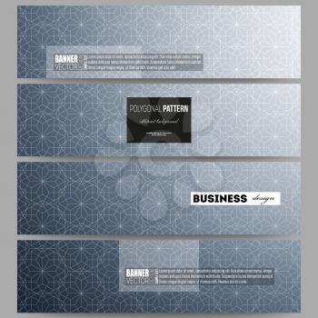 Banners set. Abstract floral business background, modern stylish vector texture.