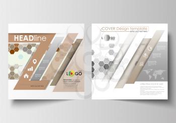 Business templates for square design brochure, magazine, flyer, booklet or annual report. Leaflet cover, abstract flat layout, easy editable blank. Abstract gray color business background, modern styl