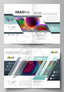 Business templates for bi fold brochure, magazine, flyer, booklet or annual report. Cover design template, easy editable vector, abstract flat layout in A4 size. Colorful design background with abstra
