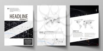 Business templates for brochure, magazine, flyer, booklet or annual report. Cover design template, easy editable vector, abstract flat layout in A4 size. Abstract infographic background in minimalist 