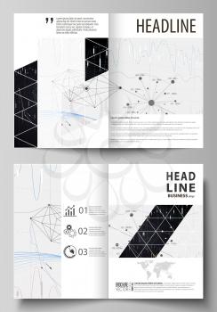 Business templates for bi fold brochure, magazine, flyer, booklet or annual report. Cover design template, easy editable vector, abstract flat layout in A4 size. Abstract infographic background in min