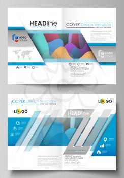 Business templates for bi fold brochure, magazine, flyer, booklet or annual report. Cover design template, easy editable vector, abstract flat layout in A4 size. Bright color pattern, colorful design 