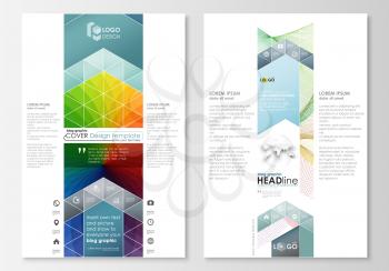 Blog graphic business templates. Page website template, easy editable, flat layout, vector illustration. Colorful design background with abstract shapes and waves, overlap effect