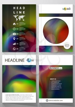 Business templates for brochure, magazine, flyer, booklet or annual report. Cover design template, easy editable vector, abstract flat layout in A4 size. Colorful design background with abstract shape