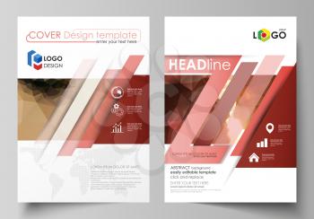 Business templates for brochure, magazine, flyer, booklet or annual report. Cover design template, easy editable vector, abstract flat layout in A4 size. Beautiful background. Geometrical colorful pol