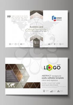Business card templates. Easy editable layout, abstract vector design template. Alchemical theme. Fractal art background. Sacred geometry. Mysterious relaxation pattern