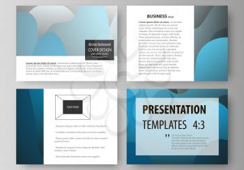 Set of business templates for presentation slides. Easy editable abstract layouts in flat design, vector illustration. Bright color pattern, colorful design with overlapping shapes forming abstract be