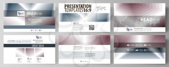 Business templates in HD format for presentation slides. Easy editable abstract vector layouts in flat design. Simple monochrome geometric pattern. Abstract polygonal style, stylish modern background.