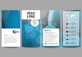 Flyers set, modern banners. Business templates. Cover design template, easy editable abstract flat layouts, vector illustration. Bright color pattern, colorful design with overlapping shapes forming a
