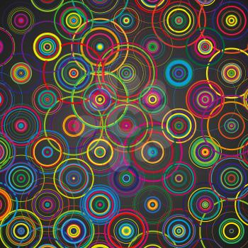 Bright color abstract background in minimalist style made from colorful circles. Business concept for cover decoration of brochure, flyer or report