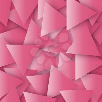 The red colored abstract polygonal geometric texture, triangle 3d background. Triangular mosaic background for web, presentations or prints. Vector illustration