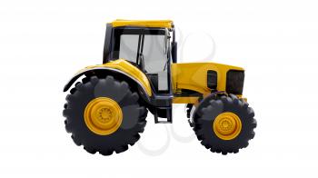 Farm tractor isolated on a white background