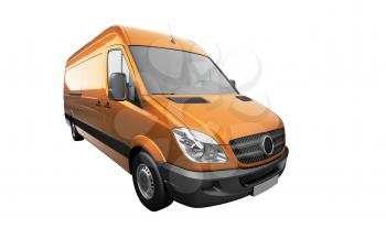 3d courier service delivery van icon