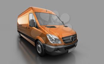 3d courier service delivery van icon