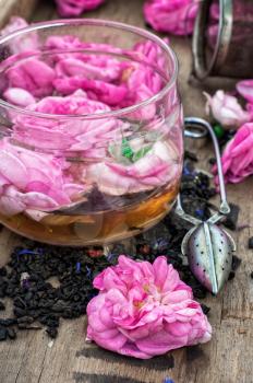 the harvest tea roses tea.The image is tinted