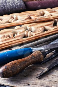 Tools for decorative woodworking in retro style
