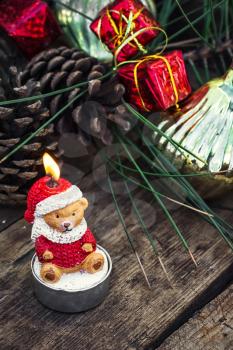 Retro Christmas decorations and toys for the Christmas season