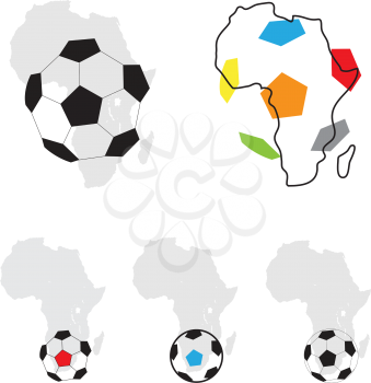 Africa football symbol isolated on the white background