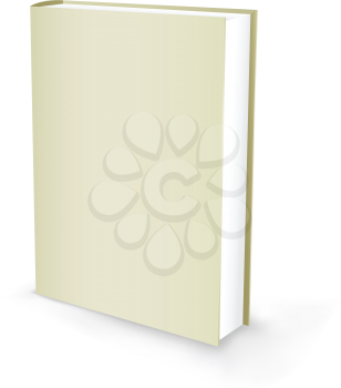 The white presentation book isolated on the white background